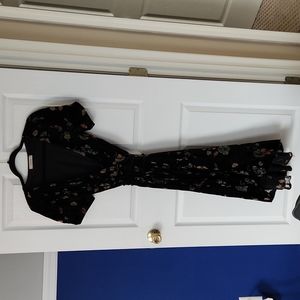 Oasis by ASOS High-Low Hem Velvet Midi Dress